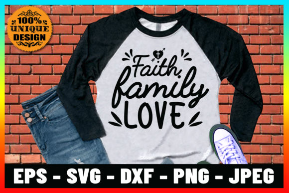Faith Family Love Bible Verse Svg Tshirt Print Templates Review