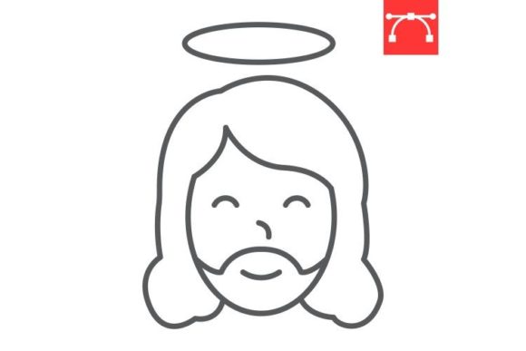 Jesus Christ Line Icon Review for Local Branding