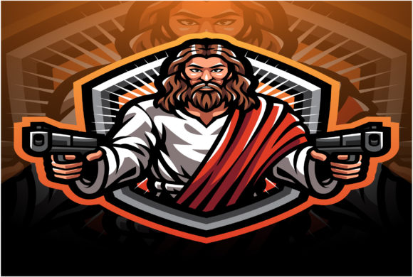 Jesus Gunner Esport Mascot Logo Design: Illustrations Asset Review