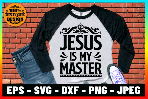 Jesus is My Master T-shirt Design: Print Templates for Branding
