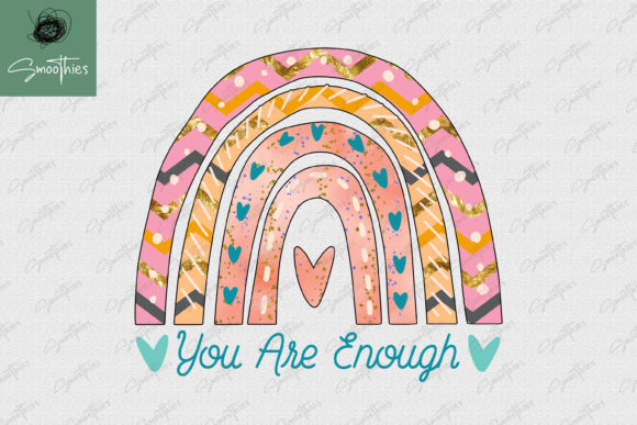 Jesus You Are Enough Rainbow PNG for Crafts