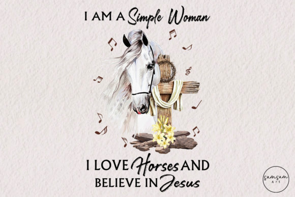 Love Horses and Believe in Jesus PNG for Crafts & Blogs